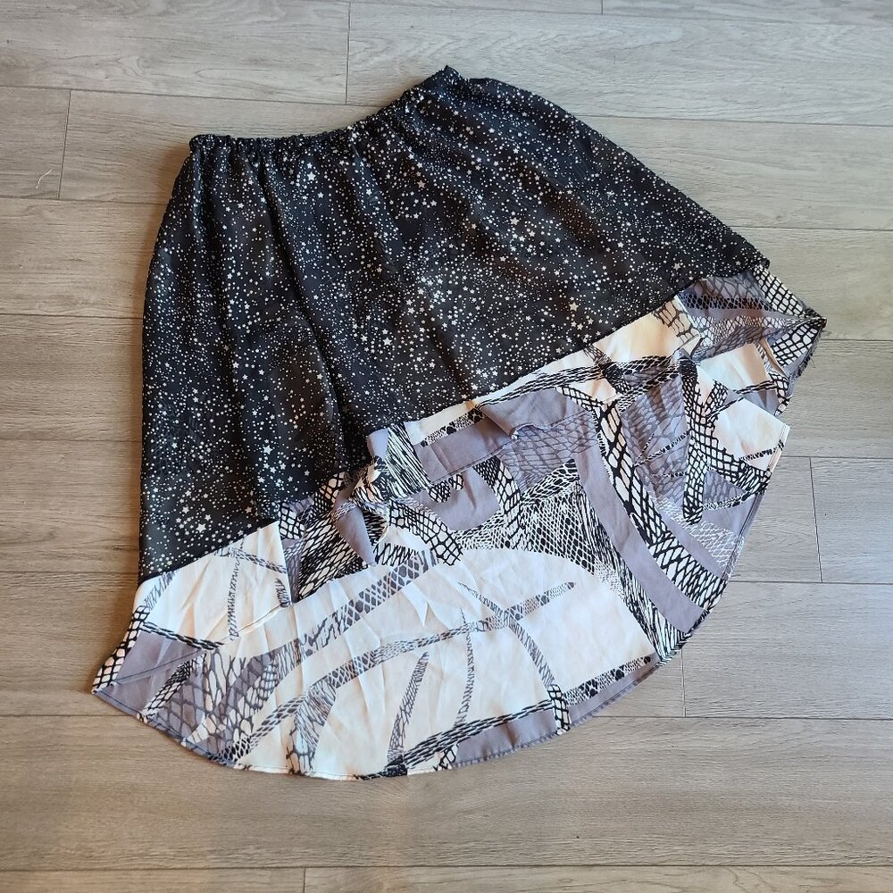 Layered Constellations High Low Skirt